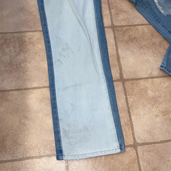 Two toned straight leg jeans - Picture 4 of 8